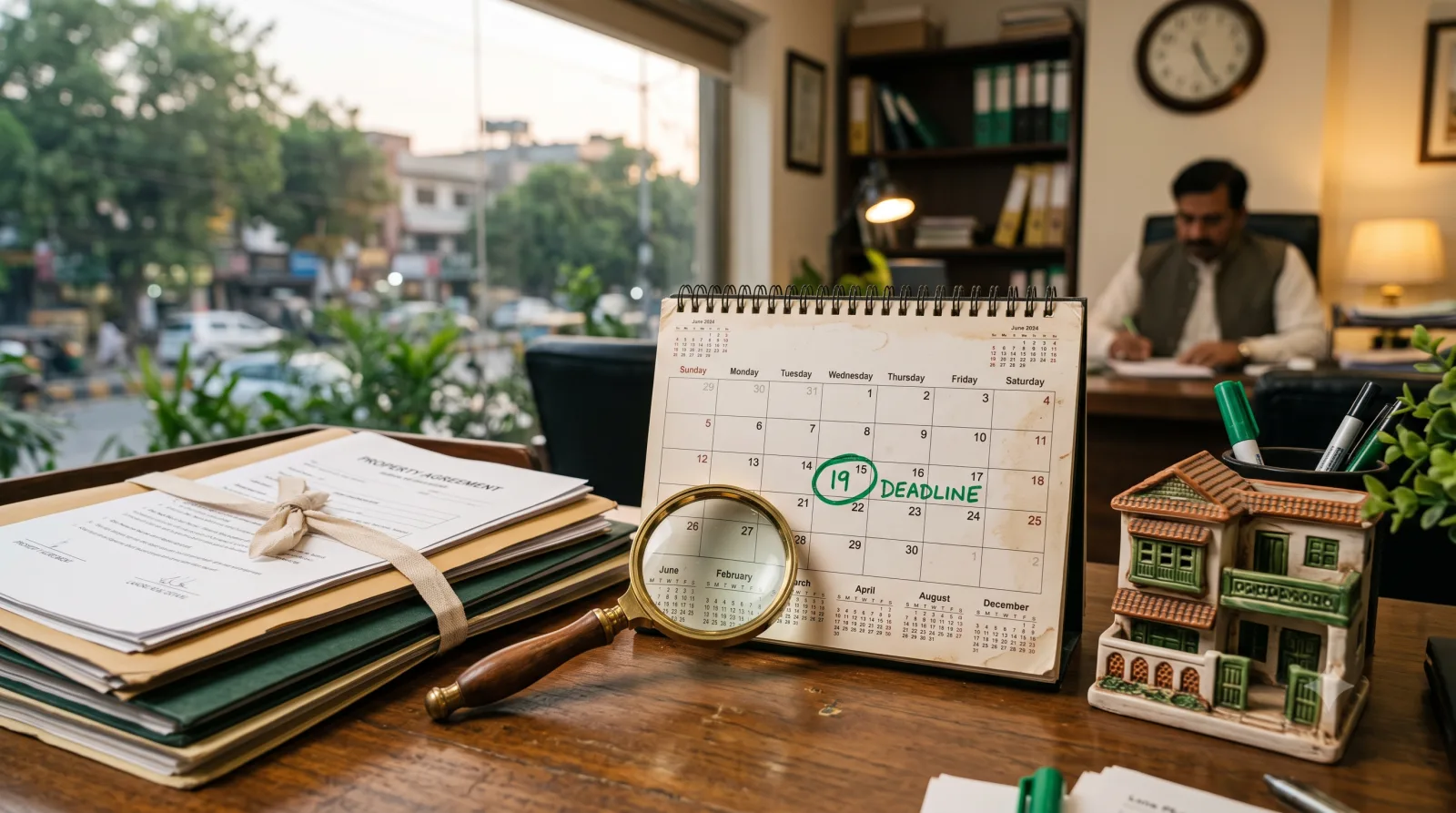 Desk calendar marking the July 1 2026 Green Property Certificate deadline with property documents